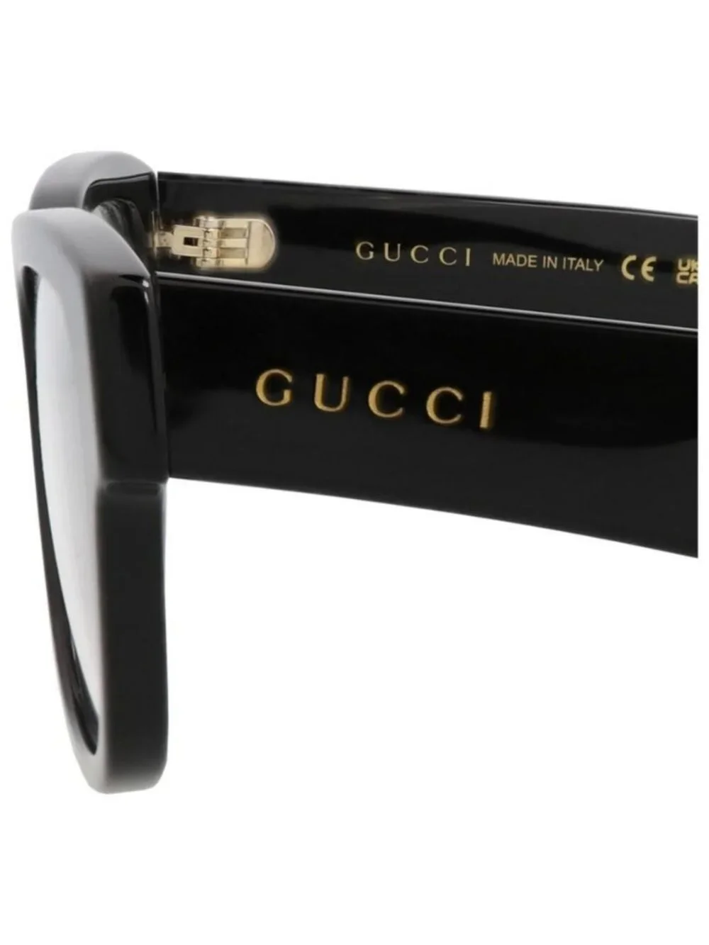 New Gucci Mens Square/Rectangle Black Black Transparent Fashion Designer Eyeglas